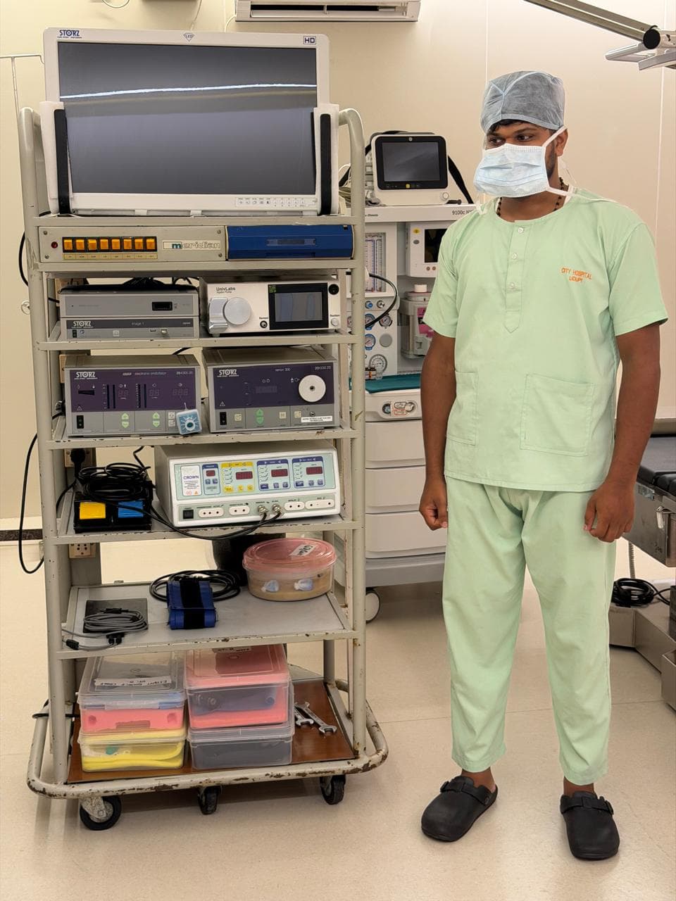 Karl Storz laparoscopy tower in OT
